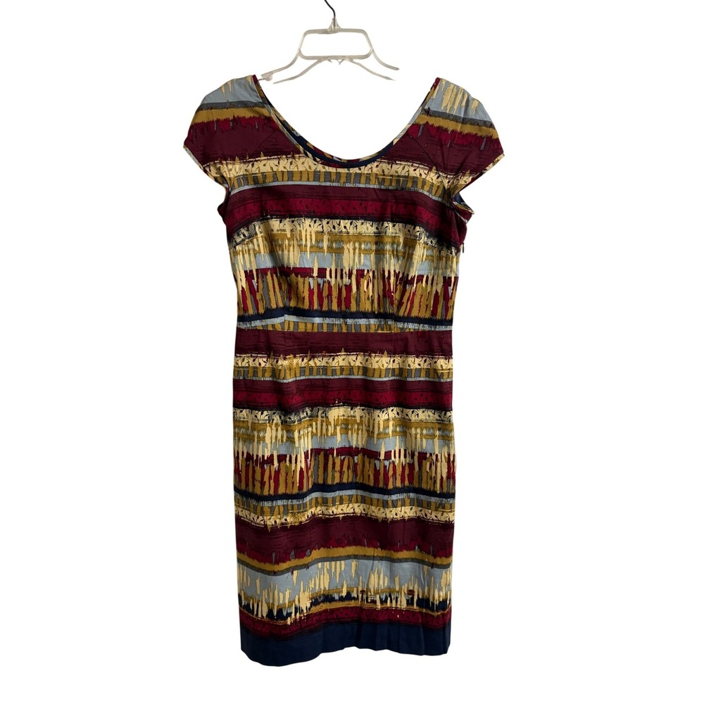 Pendleton Womens Multi Color Aztec Abstract Stripe Cotton Sheath Dress‎ Size 6